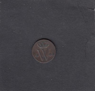 Beschrijving: 1/2 Cent WILLEM II